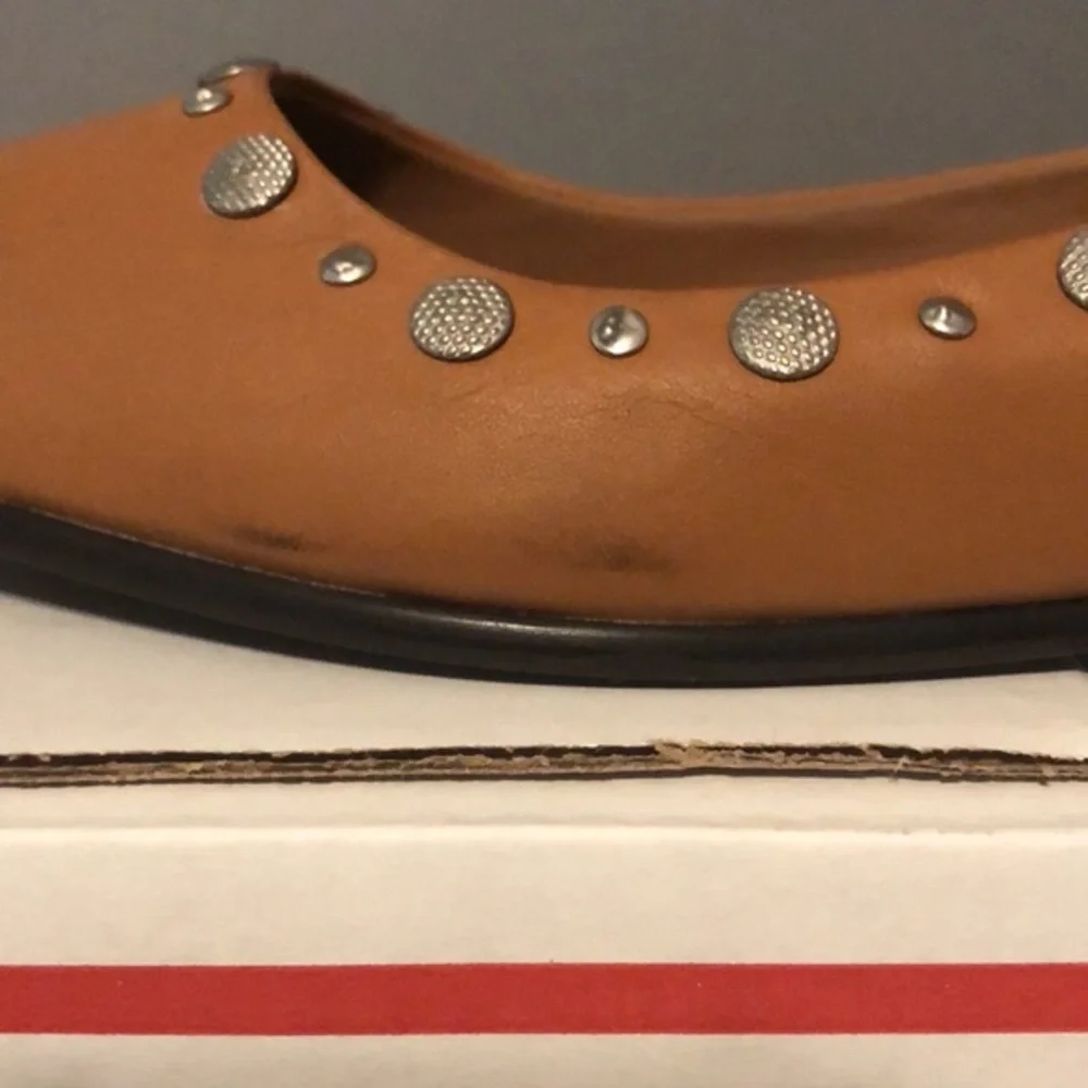 Free‎ People brown tan caramel Mystic Mary Jane Double-Strap Flats size 9.5 new